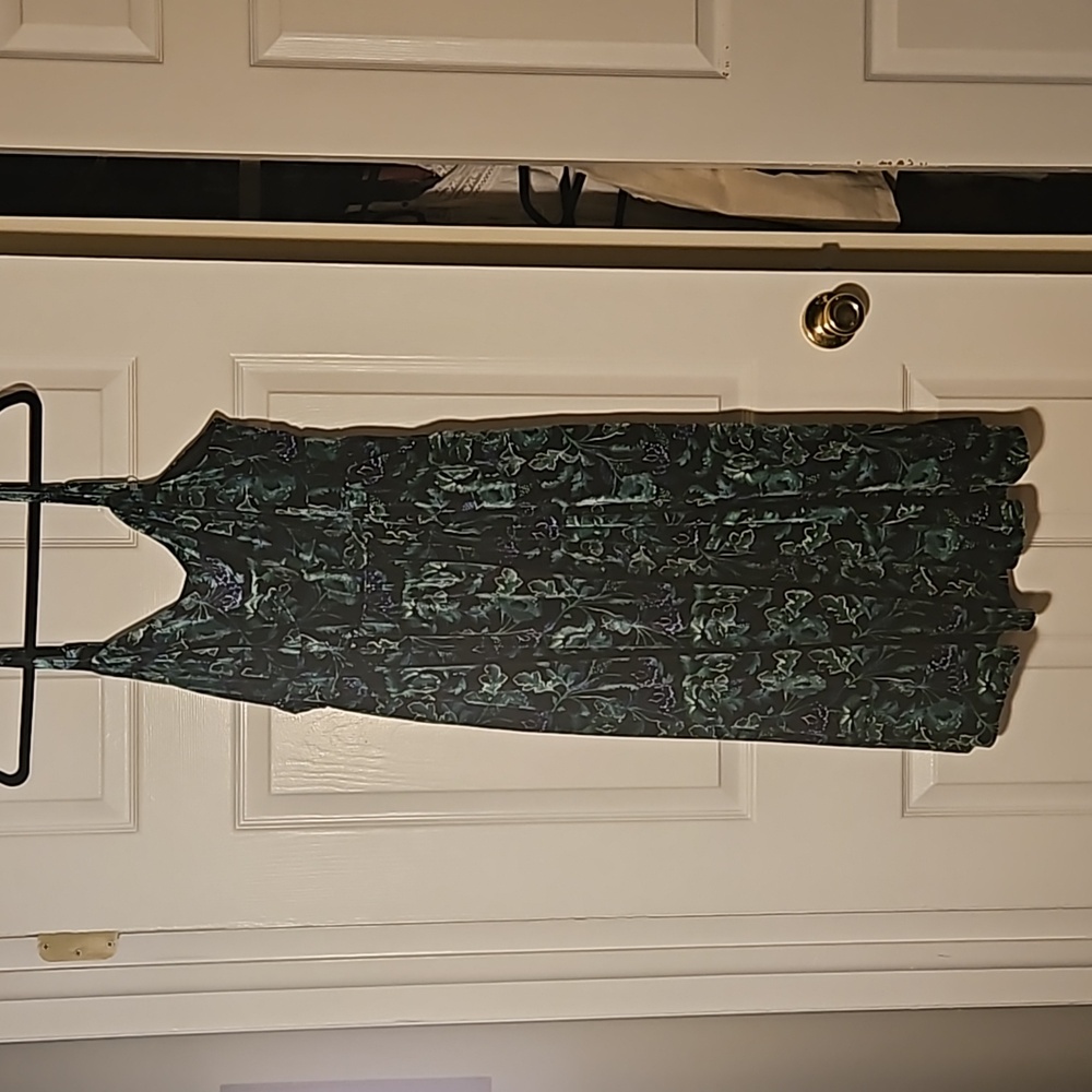 Velvet spaghetti strap dress